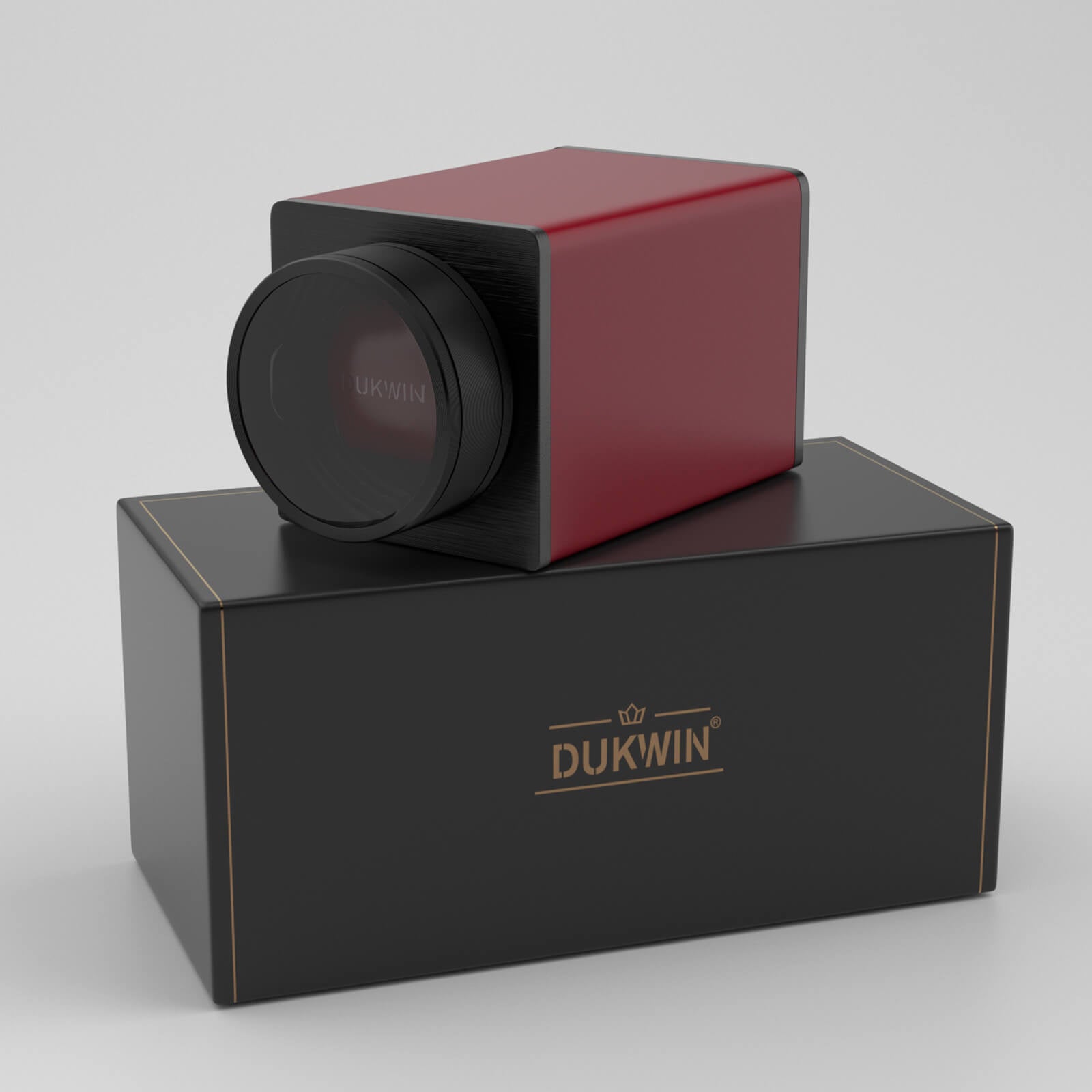 Remontoir de montre unique pour montres automatiques en cuir végétalien moteurs Mabuchi silencieux pour voyage - Orange flamme