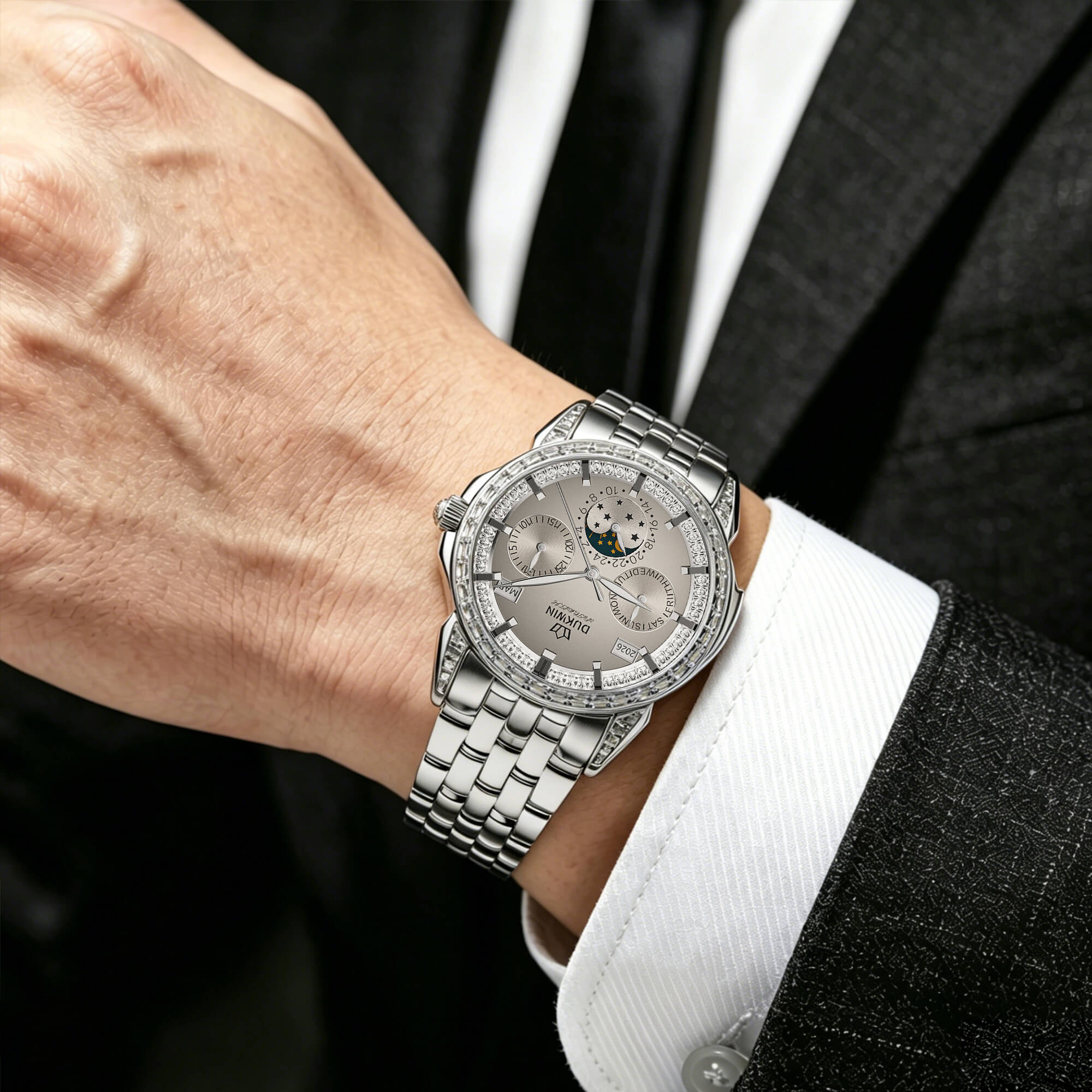 Imperix Lunar Dawn - Automatic Mechanical Men’s Watch - Sapphire Crystal, Full Calendar & 5ATM