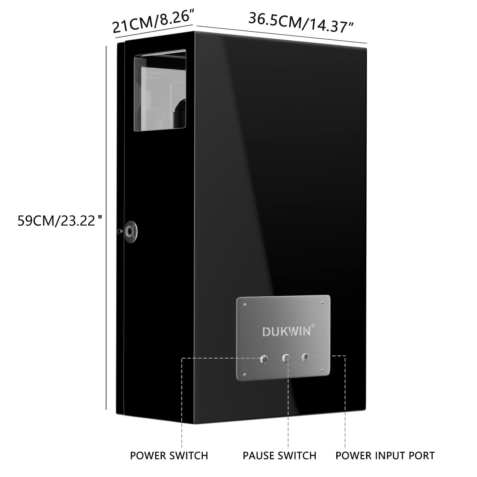 Fingerprint Lock 9 Watch Winders with Extra 4 Watches Storage LCD Remote Control - Tiffany Blue