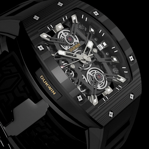 Mecha Primus - Montre sport automatique mécanique pour homme à cadran squelette 8215
