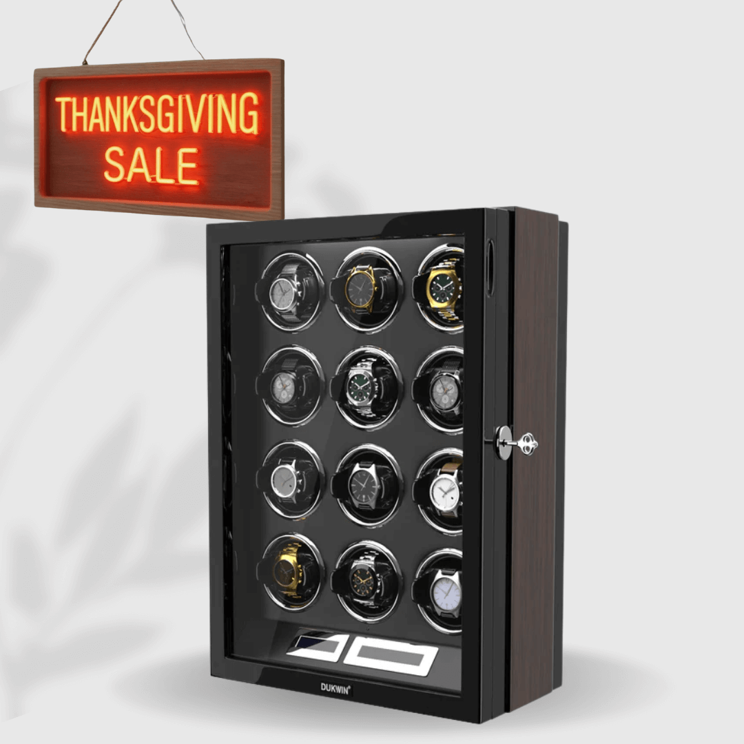 Remontoir de 12 montres pour montres automatiques, télécommande LCD, moteurs Mabuchi silencieux, grand rotateur