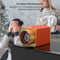 Single Watch Winder for Automatic Watches Vegan Leather Quiet Mabuchi Motors for Travel- Flame Orange