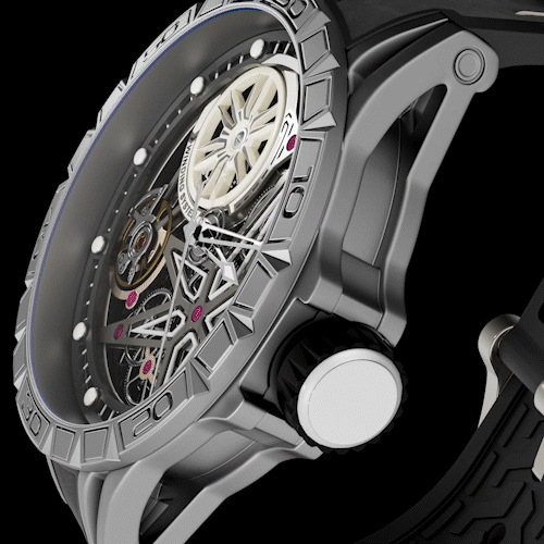 Montre mécanique automatique squelette Stellar Vortex - Design de cadran dynamique