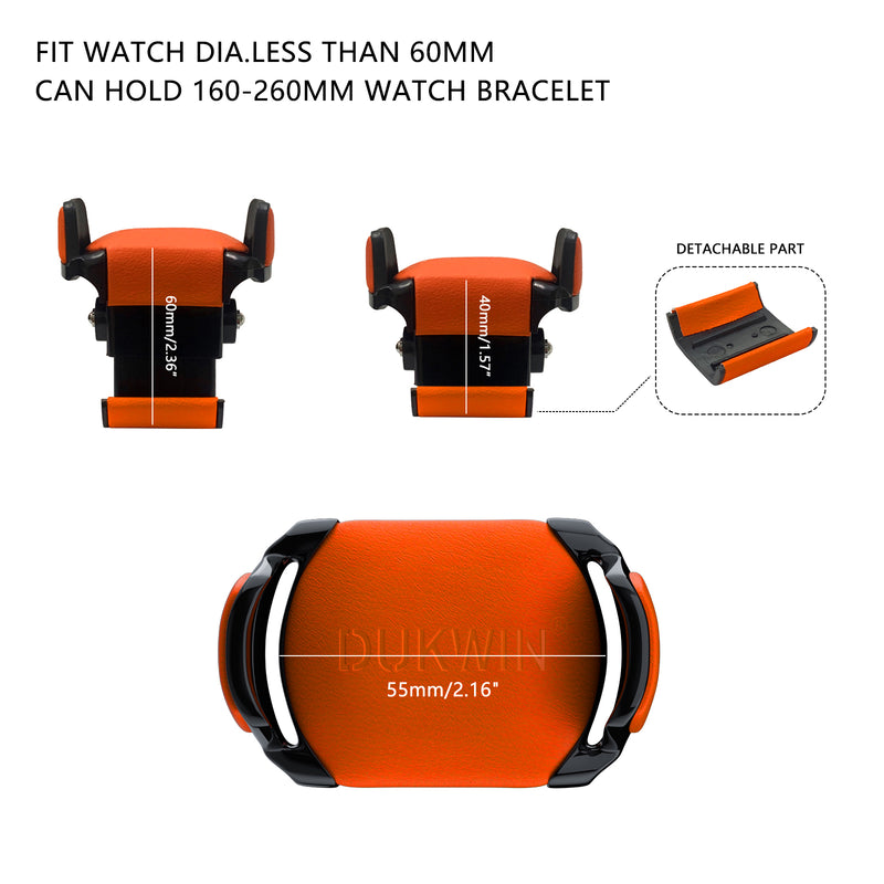 Remontoir de montre unique pour montres automatiques en cuir végétalien moteurs Mabuchi silencieux pour voyage-Orange 