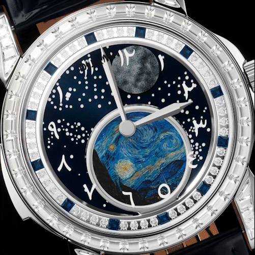 Astral Vortex - Montre mécanique automatique pour homme l Cadran Nébulosa Phase de Lune