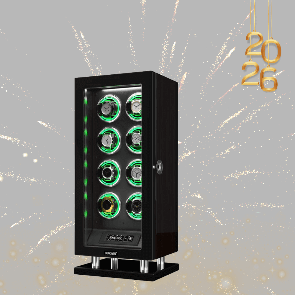 Special Edition- 8 Watch Winder with Fingerprint Entry RGB Light LCD Remote Control